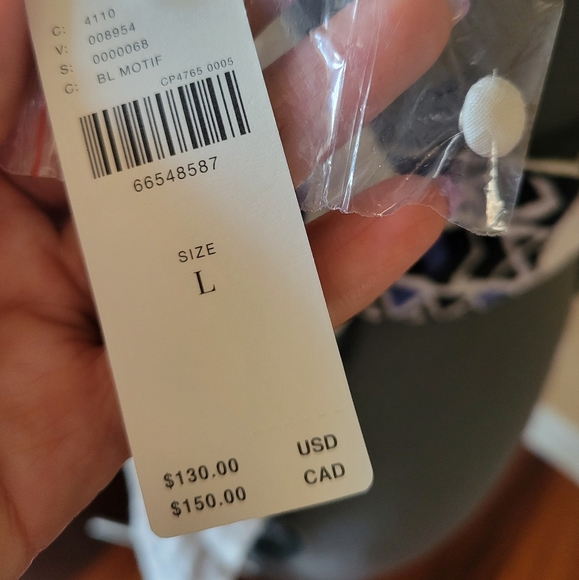 Anthropology Puff-Sleeve Deco Blouse w/ Tie Back and cute button detail Size Lar - Picture 2 of 6